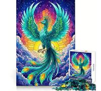 Rompecabezas Teal Phoenix Rising para Adultos de 1000 Piezas, Juguete de lógica Pura, Momento de Paz, Corte preciso, Regalo sincero 50x75cm