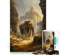 Rompecabezas Temple Guardian de 1000 Piezas para Adolescentes Mejora la Memoria, diversión Relajante, Bordes precisos, Regalo Original 38x26cm
