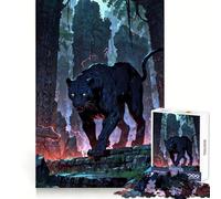 Rompecabezas Temple Panther Guardian de 1000 Piezas para Adolescentes, Juguete para ejercitar la Mente, Actividad para el hogar, Corte Premium, artículo de Santa Claus 50x75cm