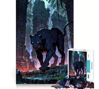 Rompecabezas Temple Panther Guardian de 1000 Piezas para Adolescentes, Juguete para ejercitar la Mente, Actividad para el hogar, Corte Premium, artículo de Santa Claus 50x75cm