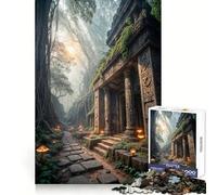 Rompecabezas Templo Antiguo en Bosque brumoso, 1000 Piezas para Adolescentes Ideal para Relajarse y divertirse Navidad (38x52cm)