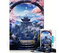 Rompecabezas Templo Lunar Místico para Adultos, 1000 Piezas, Juguete para Desarrollar la Habilidad Mental, Disfrutar del Montaje, Diseño, Regalo Encantador (38x26cm)