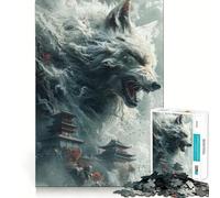 Rompecabezas Templos Chinos Zorro Blanco 1000 Piezas para Adolescentes Entrenamiento de Memoria Diversión Conexión Limpia Sin Frascos Actividad Relajante en Grupo para Interiores (38x26cm)