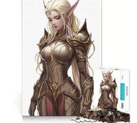 Rompecabezas Tessia Eralith con Armadura, 1000 Piezas, para Adolescentes, Juguete de lógica Fuerte, Actividad en casa, Borde Transparente, Regalo preciado 38x52cm