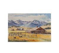Rompecabezas The Cowboy Ranch in Montana para adultos, juego familiar, 500 piezas