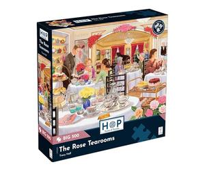 Rompecabezas The Rose Tearooms Big 500 | Artista de Tracy Hall | Grandes 500 piezas | 48 x 69 cm | The House of Puzzles | Rompecabezas con temática alimentaria | Tablero certificado FSC® hecho de