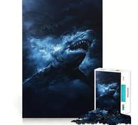 Rompecabezas Tiburón en Las Profundidades para Adultos, 1000 Piezas, Juguete de lógica de Alta precisión, Divertido y con un diseño Impecable Regalo Memorable 50x75cm