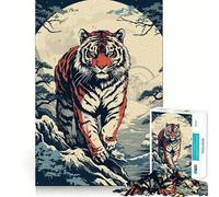Rompecabezas Tiger Animal Japan Vibes para Adultos, 1000 Piezas, Pure Logic Toy, antiestrés, Corte preciso, artículo de Santa Claus 50x75cm