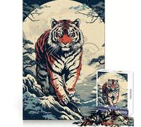 Rompecabezas Tiger Animal Japan Vibes para Adultos, 1000 Piezas, Pure Logic Toy, antiestrés, Corte preciso, artículo de Santa Claus 50x75cm
