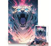 Rompecabezas Tiger Beast Mode de 1000 Piezas para Adolescentes, Juguete Mental para aliviar la ansiedad, Corte Premium, Regalo Elegante 50x75cm
