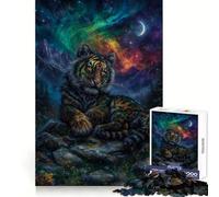 Rompecabezas Tiger Celestial in A Mountain Landscape para Adultos,1000 Piezas,para desarrollar la Memoria,Actividad Relajante,Bordes limpios, (50x75cm)