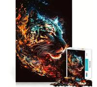 Rompecabezas Tiger Cosmic Head de 1000 Piezas para Adolescentes Rompecabezas para desarrollar la Memoria, Relajante y Divertido Diseño para armar Una cálida Sorpresa 50x75cm
