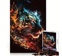 Rompecabezas Tiger Cosmic Head para Adolescentes, 1000 Piezas, Juguete Inteligente, Juego Relajante, Corte Suave, Regalo increíble 38x26cm