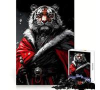 Rompecabezas Tiger Crimson Warrior para Adultos de 1000 Piezas, Juguete de lógica Pura, Momento de Paz, Corte preciso, Regalo sincero 38x26cm