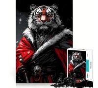 Rompecabezas Tiger Crimson Warrior para Adultos de 1000 Piezas, Juguete de lógica Pura, Momento de Paz, Corte preciso, Regalo sincero 38x26cm