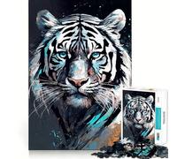 Rompecabezas Tiger de 1000 Piezas para Adolescentes Juguete Inteligente para Fortalecer los Lazos Familiares Piezas de colección con Corte preciso 38x26cm