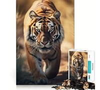 Rompecabezas Tiger de 1000 Piezas para Adultos y Adolescentes, Juguete para el Tiempo Libre, decoración de Pared con Bordes precisos 38x26cm