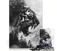 Rompecabezas Tiger Double Exposure para Adultos, 1000 Piezas, Juguete Inteligente, Juego Relajante, Arte de Corte preciso, Coleccionable 50x75cm