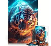 Rompecabezas Tiger Electric Glow de 1000 Piezas para Adolescentes Juguete para ejercitar la Mente Divertido diseño para armar Regalo Elegante 38x52cm