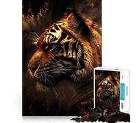Rompecabezas Tiger Fire para Adolescentes, 1000 Piezas, Juguete de lógica, diversión Relajante, Bordes Suaves, Regalo de cumpleaños 38x52cm