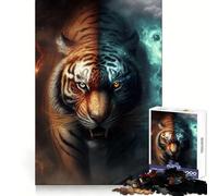 Rompecabezas Tiger Fire para Adolescentes de 1000 Piezas, Juguete para ejercitar la Mente, Juego en Grupo, Corte de precisión, Regalo para Festivales 50x75cm