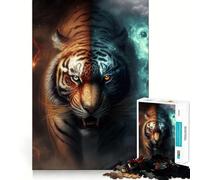 Rompecabezas Tiger Fire para Adolescentes de 1000 Piezas, Juguete para ejercitar la Mente, Juego en Grupo, Corte de precisión, Regalo para Festivales 50x75cm