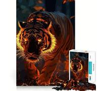 Rompecabezas Tiger Fire para Adolescentes de 1000 Piezas Mejora la Memoria, relájate, Bordes precisos, Regalo increíble 38x52cm