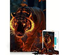 Rompecabezas Tiger Fire para Adultos, 1000 Piezas, Juguete Que desafía la Mente, diversión silenciosa, Corte preciso, decoración de Pared 38x26cm