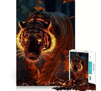 Rompecabezas Tiger Fire para Adultos de 1000 Piezas, Juguete de lógica Pura, Momento de Paz, Corte preciso, Regalo sincero 50x75cm