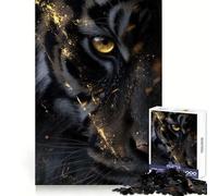 Rompecabezas Tiger Golden Gaze de 1000 Piezas para Adolescentes Juguete de lógica Resistente Actividad en casa Bordes Transparentes Regalo Ideal 38x26cm