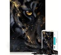 Rompecabezas Tiger Golden Gaze de 1000 Piezas para Adultos Rompecabezas Memory Lift Disfrute del Montaje Lento de la Imagen Regalo Creativo 38x52cm