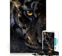 Rompecabezas Tiger Golden Gaze para Adolescentes, 1000 Piezas, Mejora la Memoria, diversión Tranquila, Bordes precisos, Regalo artístico 50x75cm
