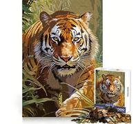 Rompecabezas Tiger Hunter de 1000 Piezas para Adultos y Adolescentes Juego Mental para calmar la Mente Corte preciso 38x26cm