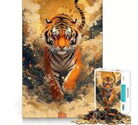 Rompecabezas Tiger in Motion de 1000 Piezas para Adultos Juguete Inteligente para divertirse en Interiores Corte Suave Elige tu Deseo de Papá Noel 38x52cm