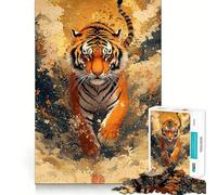 Rompecabezas Tiger in Motion de 1000 Piezas para Adultos y Adolescentes Juguete Mental para Relajarse y calmar Regalo de Primera Calidad 50x75cm