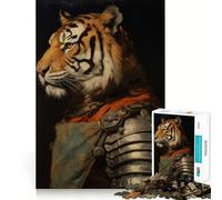 Rompecabezas Tiger Knight de 1000 Piezas para Adolescentes, Juguete Mental para aliviar la ansiedad, Corte Premium, Regalo Elegante 50x75cm