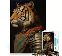 Rompecabezas Tiger Knight de 1000 Piezas para Adultos y Adolescentes Juguete cognitivo, Entretenimiento, Montaje de Patrones, Regalo Festivo 38x26cm