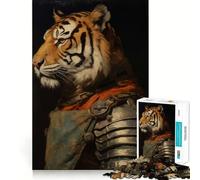 Rompecabezas Tiger Knight Teenagers de 1000 Piezas, Juguete de lógica Resistente, Entretenimiento, Bordes Transparentes, artículo de colección 38x52cm
