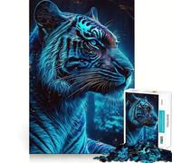 Rompecabezas Tiger Neon para Adolescentes, 1000 Piezas, fortalece la Memoria, sin estrés, Bordes Lisos, 38x52cm