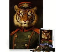 Rompecabezas Tiger Officer de 1000 Piezas para Adolescentes Mejora la Memoria, Alivia el estrés, Corte Premium, Regalo preciado 38x52cm
