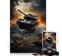 Rompecabezas Tiger Panzer en acción para Adolescentes, 1000 Piezas, Juguete de lógica Resistente para aliviar el estrés, Borde Transparente, Regalo clásico 38x26cm