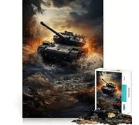 Rompecabezas Tiger Panzer en acción para Adultos, 1000 Piezas, Smart Reason Toy Family Bond Smooth Edge Art Display 50x75cm