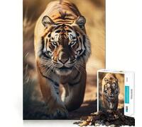 Rompecabezas Tiger para Adolescentes, 1000 Piezas, Juguete de lógica Resistente para aliviar el estrés, Borde Transparente, Regalo clásico 50x75cm