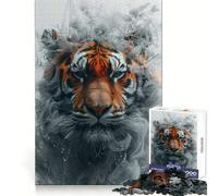 Rompecabezas Tiger Smoky Beast de 1000 Piezas para Adolescentes, Juguete Mental para aliviar la ansiedad, Corte Premium, Regalo Elegante 38x26cm