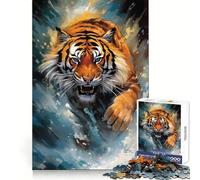 Rompecabezas Tiger Splash de 1000 Piezas para Adolescentes Desarrolla la Mente y estimula el Tiempo Libre Bordes precisos Regalo Ideal 38x52cm