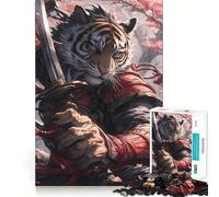 Rompecabezas Tiger Warrior de 1000 Piezas para Adolescentes, desafío Mental, Juguete para el hogar, Regalo nítido y sincero 38x52cm