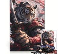 Rompecabezas Tiger Warrior de 1000 Piezas para Adolescentes, Juguete de razonamiento y Habilidad, Tranquilo, calmado, Corte Exacto, Sorpresa navideña 50x75cm