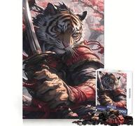 Rompecabezas Tiger Warrior de 1000 Piezas para Adolescentes, Juguete de razonamiento y Habilidad, Tranquilo, calmado, Corte Exacto, Sorpresa navideña 38x26cm