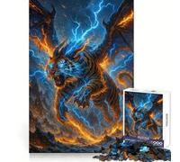 Rompecabezas Tigre Alado con Poder Relámpago para Adolescentes 1000 Piezas Estimulante Mental Suave Distracción Firme Interconexión Regalo Navideño (50x75cm)