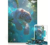 Rompecabezas Tigre Blanco Submarino 1000 Recall Fun Play Tecnología Avanzada de Corte Láser Juguete de Entretenimiento para Interiores (38x26cm)